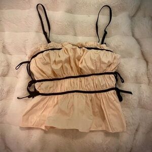 women’s tiered ruffle tank top